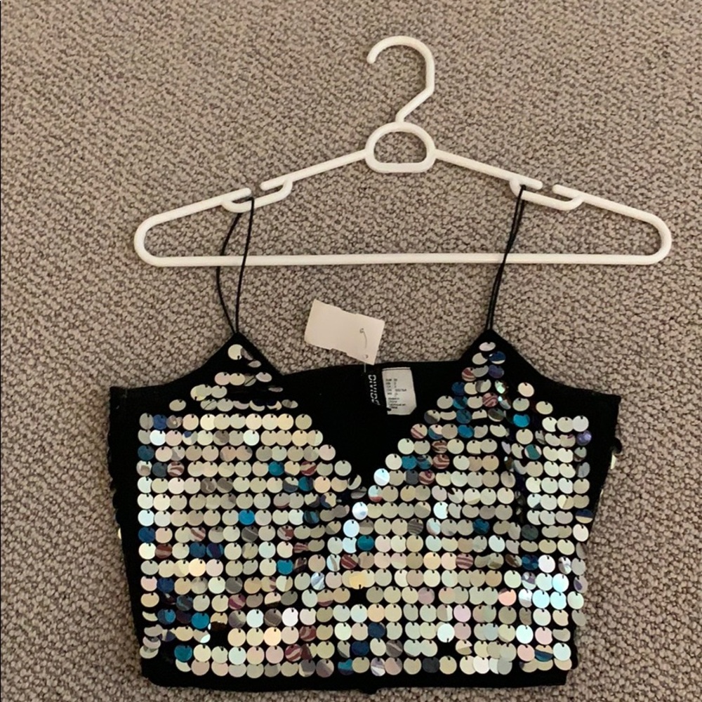 Shiny glittery top